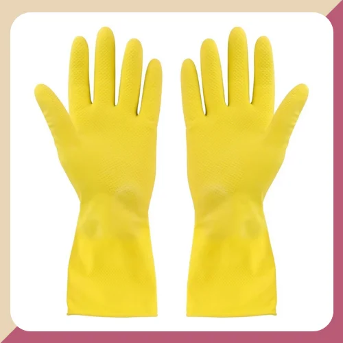 yellow gloves